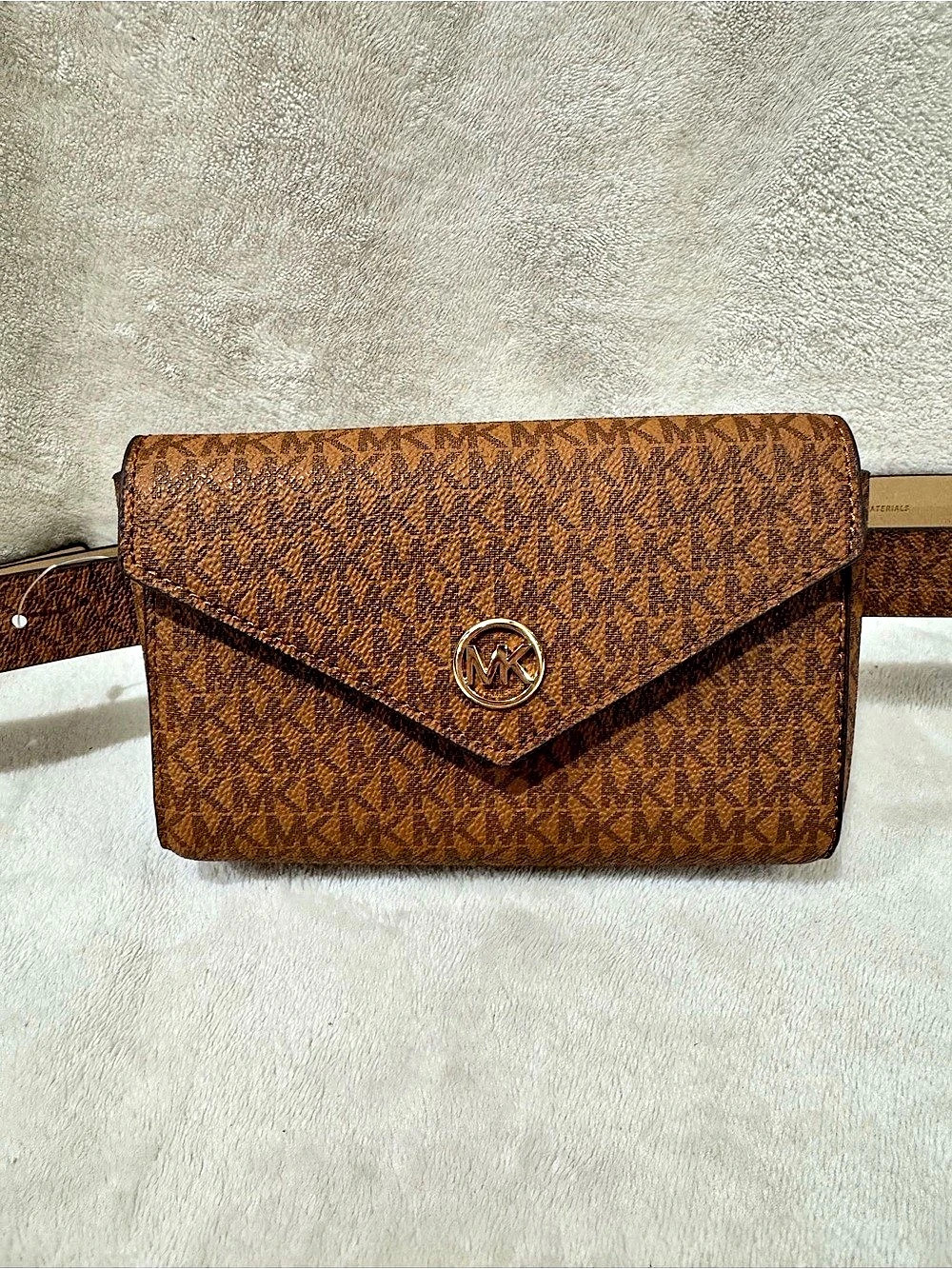 Michael Kors Jet Set Brown Logo Crossbody Belt Bag Brand New